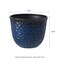 15.25"D Set of 4 Honeycomb Textured Faux Ceramic Pot Plastic Planter